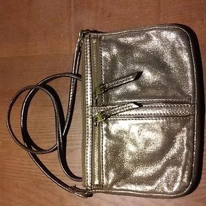 *Vintage* FOSSIL Gold Crossbody Bag